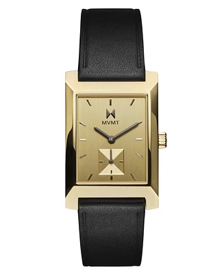 Mvmt Men's Newporter Black Leather Strap Watch, 28mm