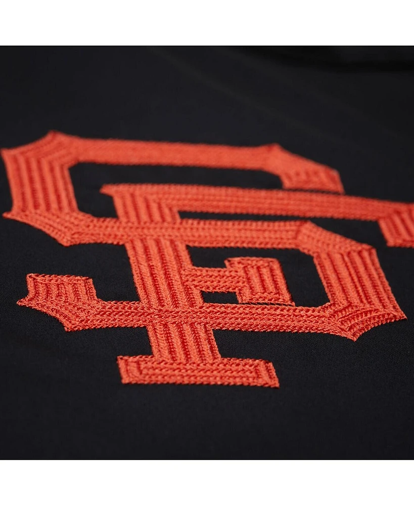 Mitchell & Ness Men's Willie Mays Black San Francisco Giants Legends Collection Vintage Satin Full-Snap Jacket