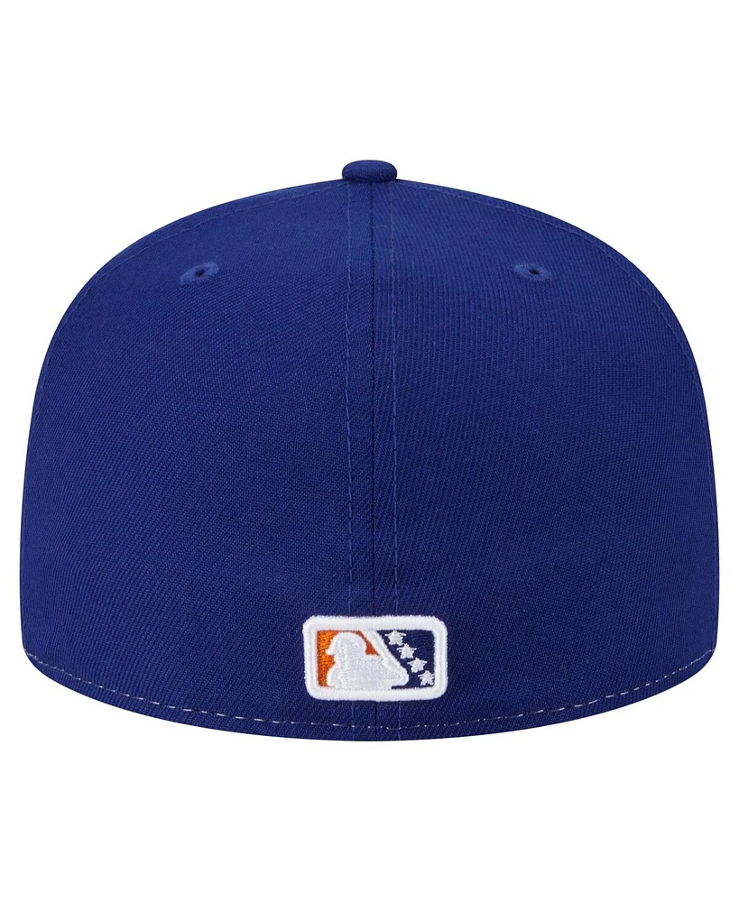 New Era Men's White/Orange Durham Bulls Authentic Collection 59FIFTY Hat