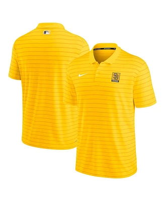 Nike Men's Gold San Diego Padres Striped Polo Shirt