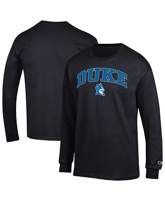 Champion Men's Black Duke Blue Devils Arch Over Logo Long Sleeve T-Shirt