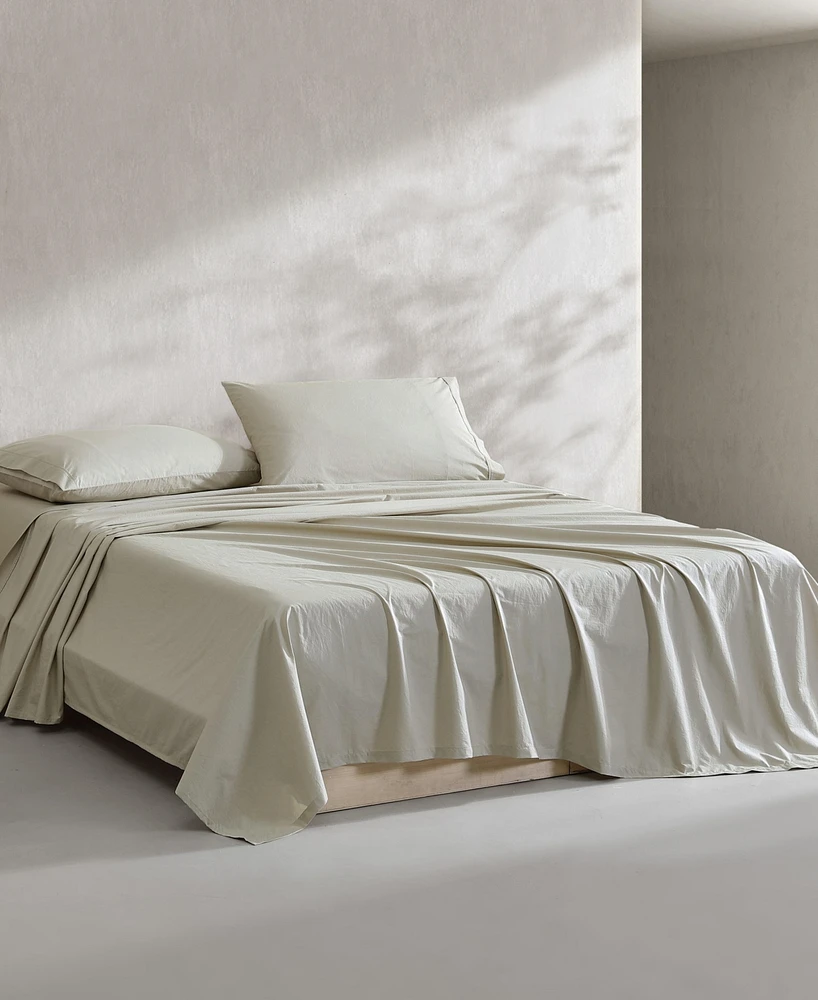 Calvin Klein Washed 200-Thread Count Cotton 3-Pc. Sheet Set