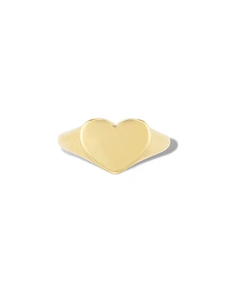 The Lovery Gold Heart Signet Ring 14K Gold