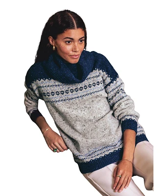 Celtic & Co. Women's Donegal Oversized Turtleneck Sweater