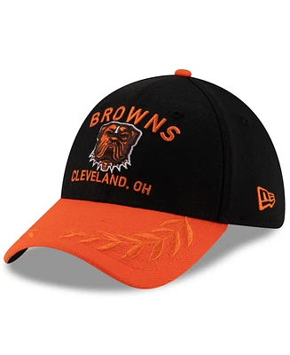 New Era Men's Black/Orange Cleveland Browns 2025 Nfl Draft 39THIRTY Flex Hat