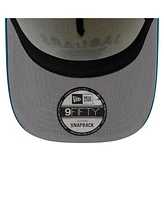 New Era Men's Cream/Teal Jacksonville Jaguars 2025 Nfl Draft A-Frame 9FIFTY Snapback Hat