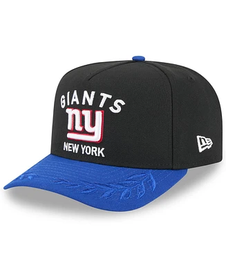 New Era Men's Black/Royal New York Giants 2025 Nfl Draft A-Frame 9FIFTY Snapback Hat