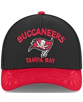 New Era Men's Black/Red Tampa Bay Buccaneers 2025 Nfl Draft 9FORTY A-Frame M-Crown Adjustable Hat