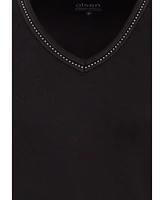Olsen Women's Embellished V-Neckline T-Shirt