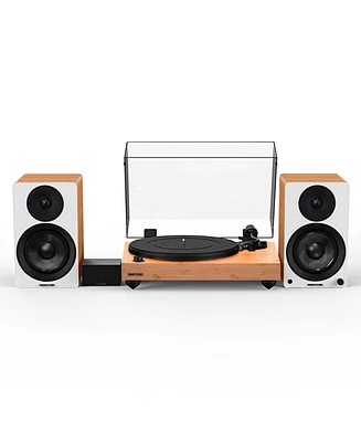 Fluance Reference RT82 High Fidelity Vinyl Turntable with PA10 Phono Preamp and Ai41 Powered 5" Bookshelf Speakers, Ortofon OM10 Cartridge, 90W C