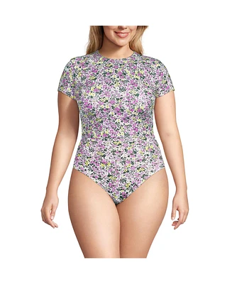 Lands' End Plus Tugless Cap Sleeve Midkini Top