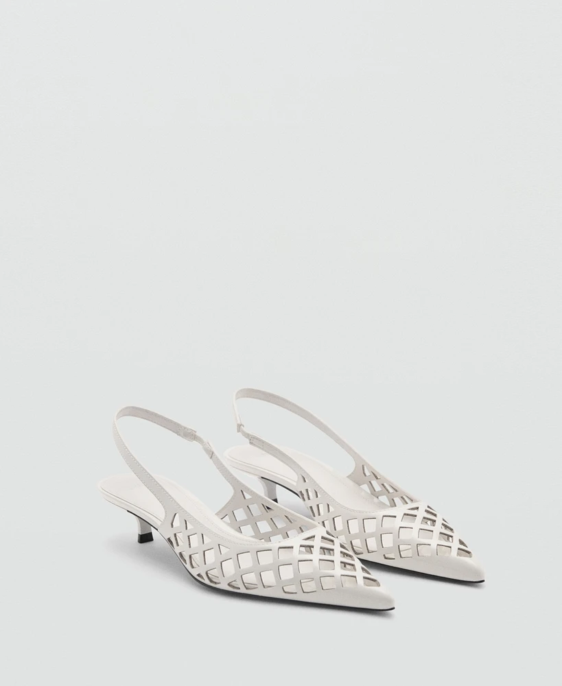 Mango Women's Die-Cut Kitten Shoes
