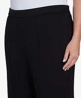 Alfred Dunner Plus Size Natural Instinct Flat Front Relaxed Pull On Ankle Pants