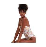 Flirtt Gottex Women's Botanic Party Bandeau One Piece Swimsuit