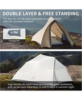 Naturehike 1 Person Tent Lightweight Backpacking Tent with Footprint - Free Standing Ultralight Camping Hiking Backpack Tents