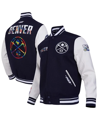 Pro Standard Men's Navy Denver Nuggets 2024/25 City Edition Wool Varsity Full-Zip Jacket