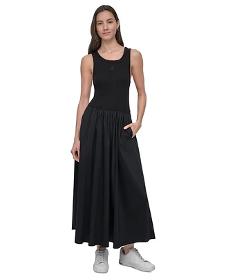 Dkny Jeans Women's Mixed-Media Tank Dress