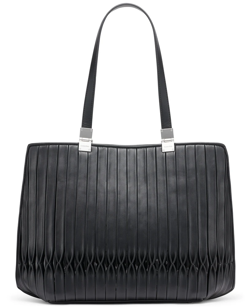 Calvin Klein Granite Pleated Tote Bag