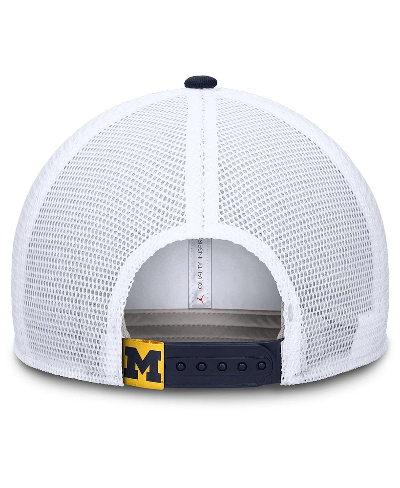 Jordan Men's Navy/Maize Michigan Wolverines Rise Adjustable Trucker Hat