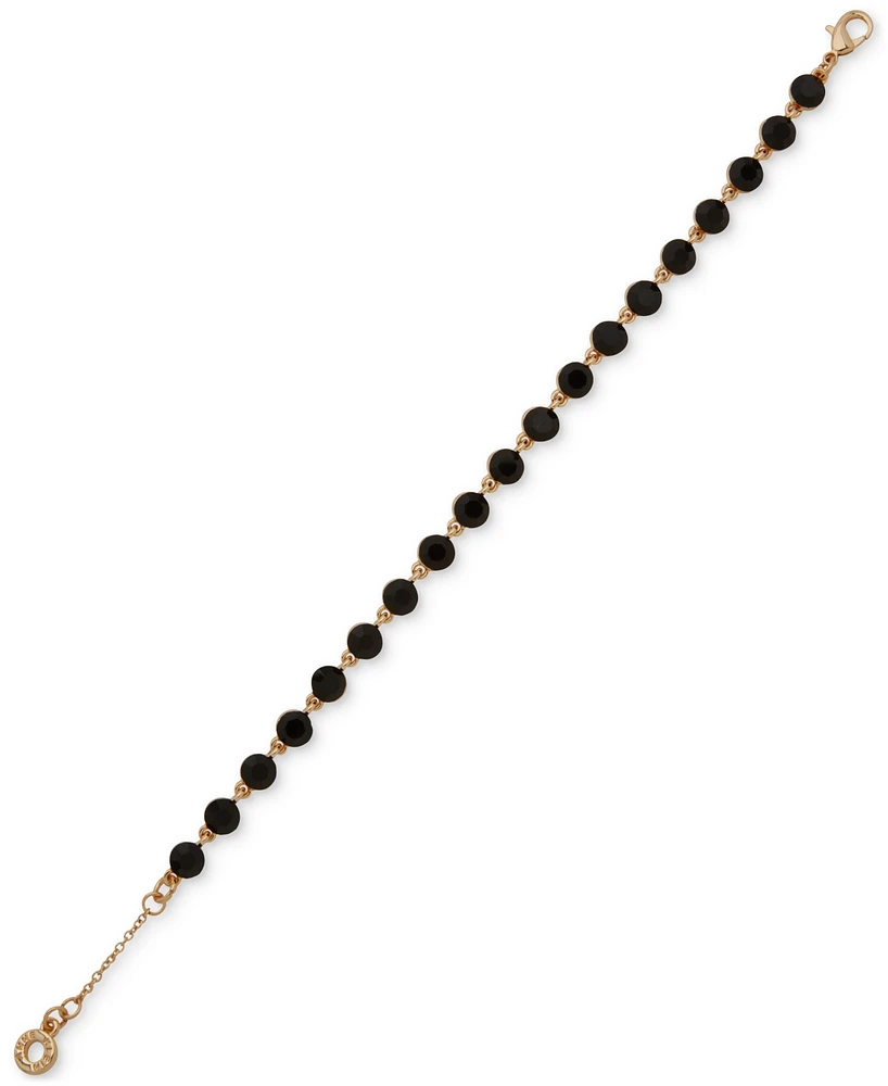 Anne Klein Gold-Tone Floating Color Stone Flex Bracelet