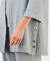 Kasper Women's 3/4-Sleeve Open-Front Cardigan