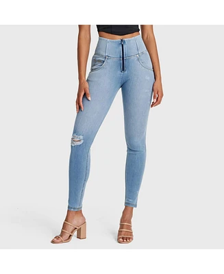 Freddy Women's Distressed High Rise Skinny Jeans