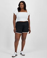 Derek Heart Trendy Plus Mid-Rise Dolphin Bow Shorts