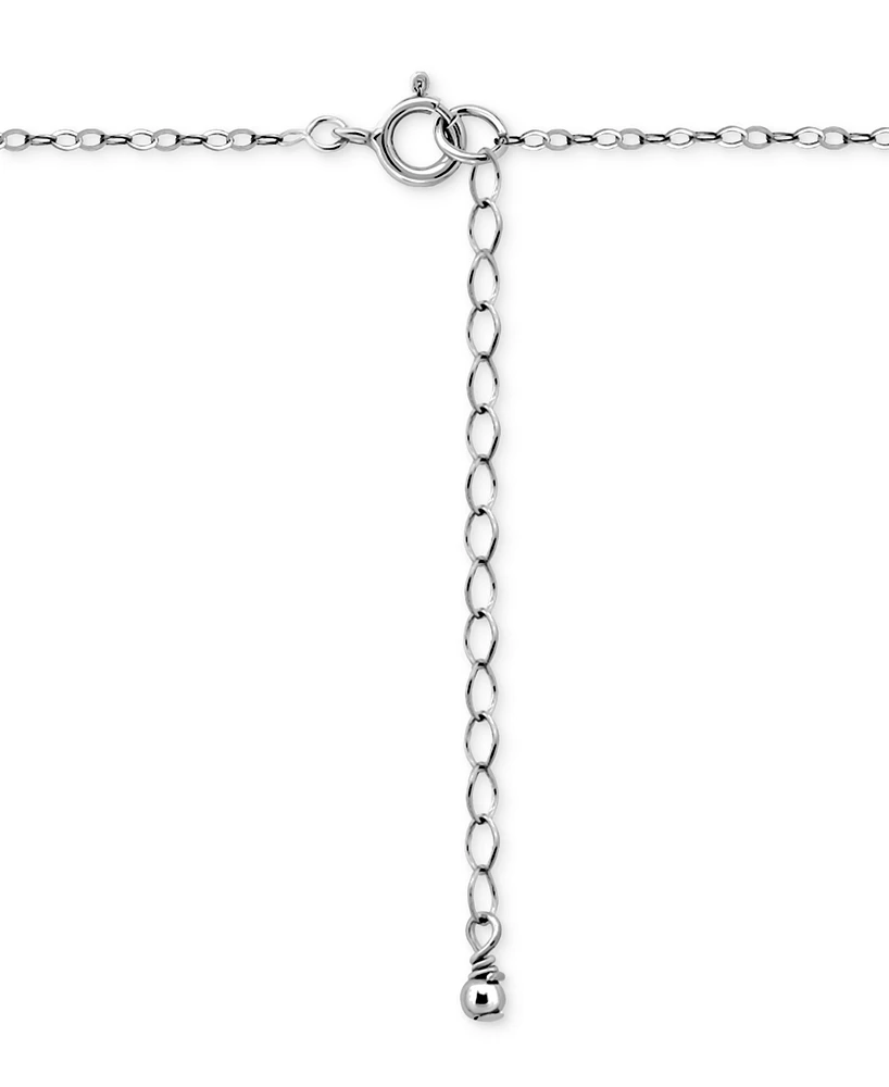 Giani Bernini Cubic Zirconia Cushion Solitaire Pendant Necklace, 16" + 2" extender, Exclusively at Macy's