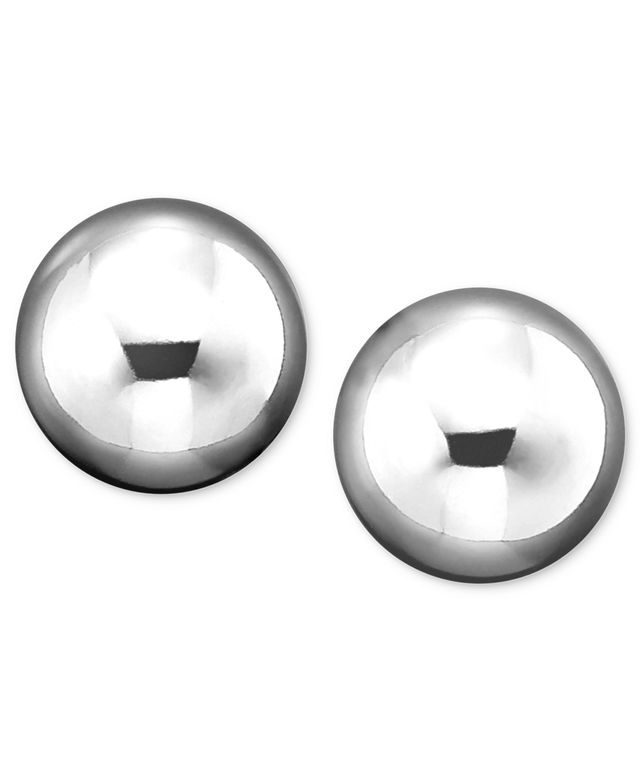 Gold Ball Stud Earrings (6mm) 14k Yellow, White or Rose