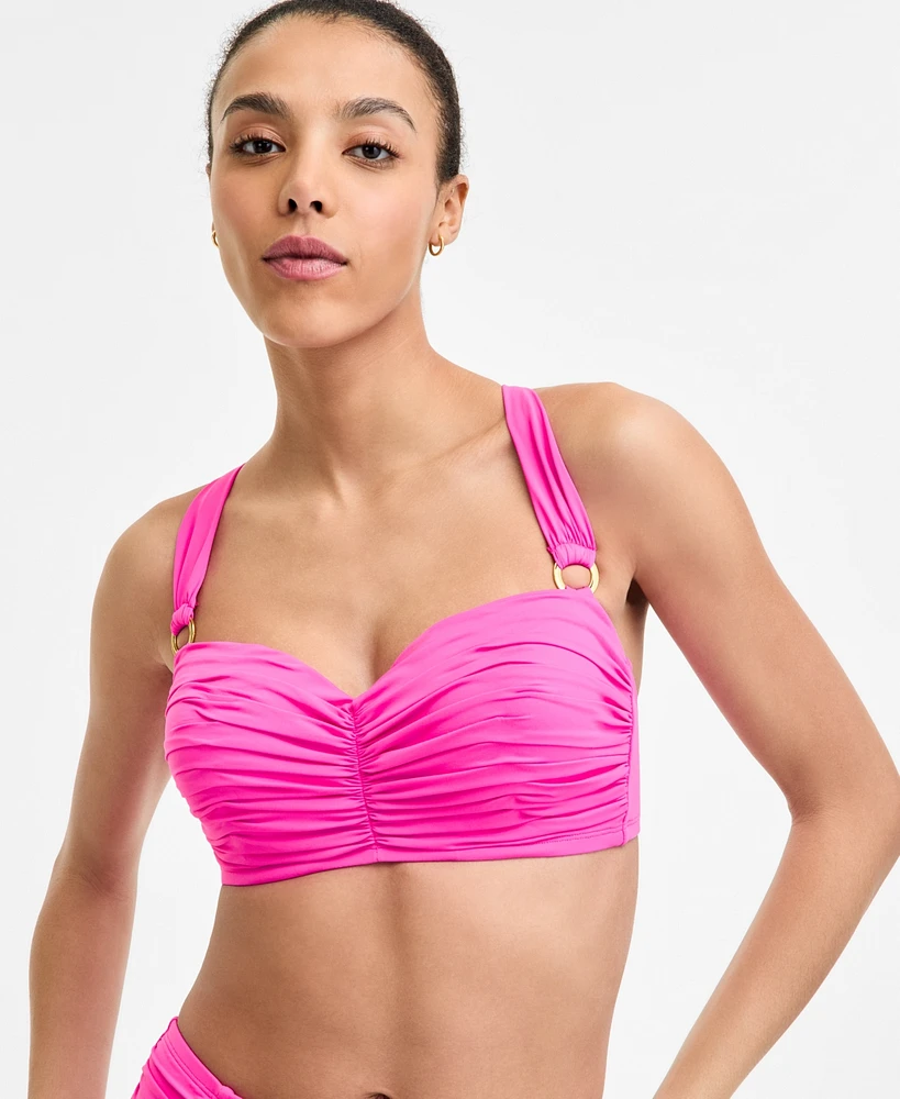 Bleu by Rod Beattie Women's Key Item Shirred Bikini Top