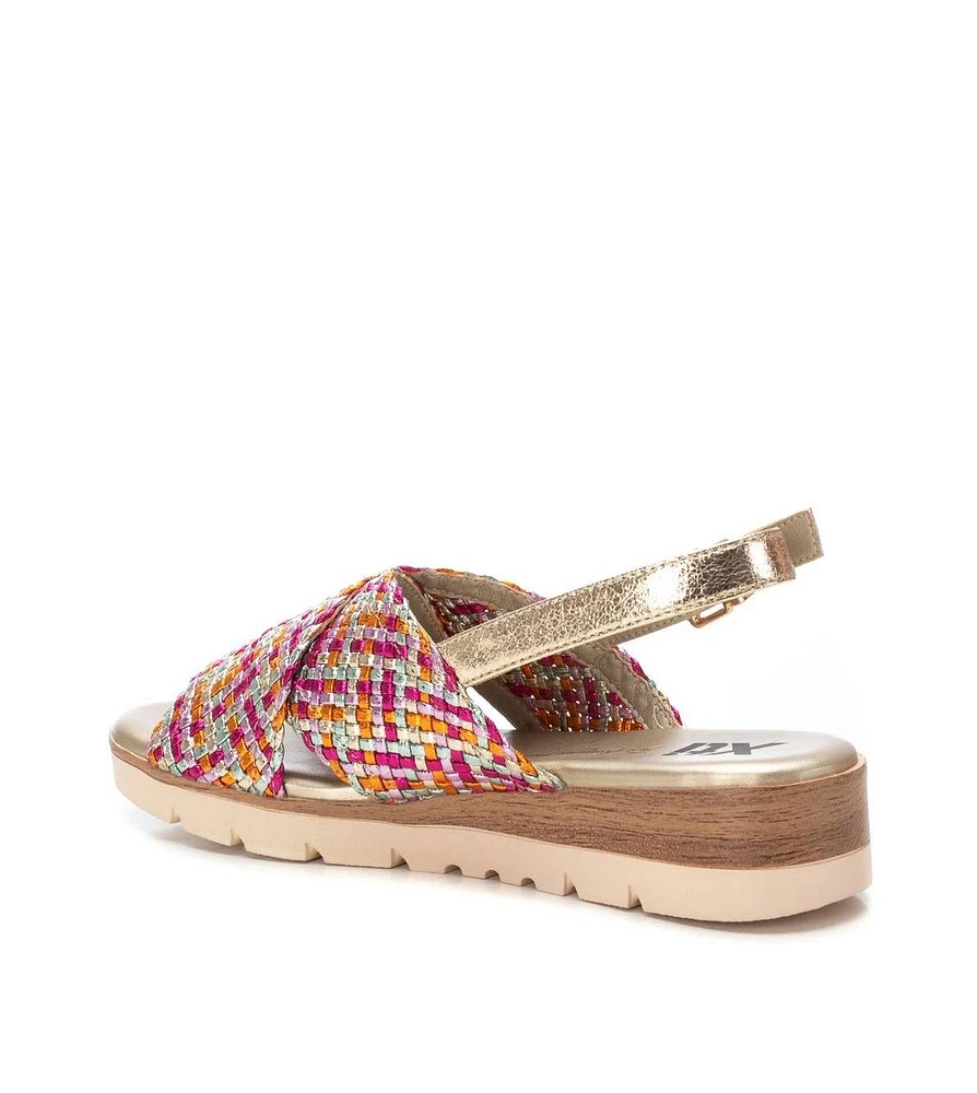 Women's Criss Cross Flat Sandals By Xti