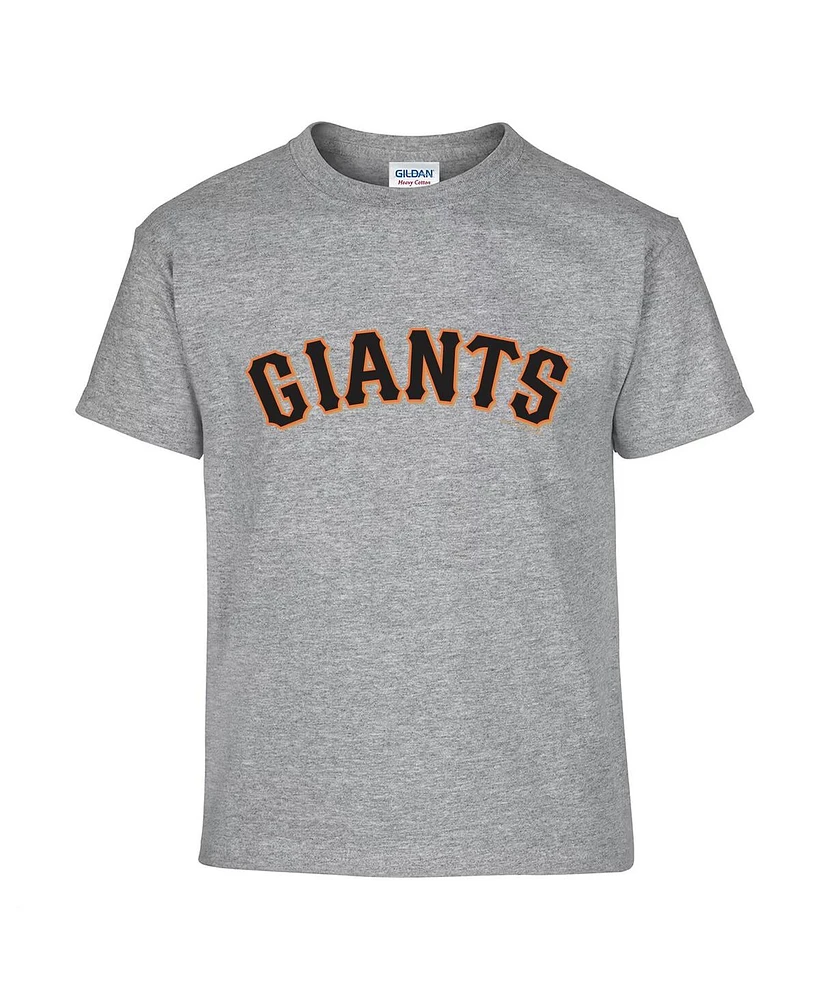 Soft As A Grape Big Boys and Girls 2-Pack Black/Gray San Francisco Giants T-Shirt Set