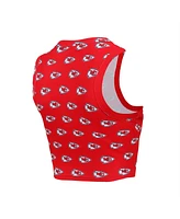 Concepts Sport Women's 2-Piece Kansas City Chiefs Gauge Allover Print Cropped Tank Top and Shorts Sleep Set