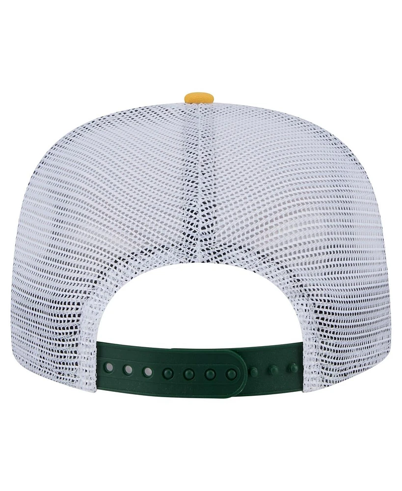 New Era Men's Gold/Green Green Bay Packers Throwback Dye Golfer Snapback Hat