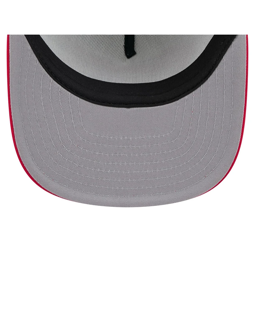 New Era Men's White/Red Texas Rangers Retro Script Trucker 9FIFTY Snapback Hat