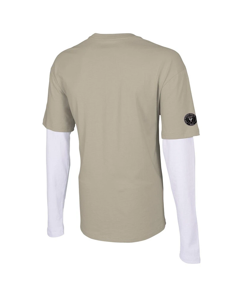 Stadium Essentials Men's Tan Inter Miami Cf Status Long Sleeve T-Shirt