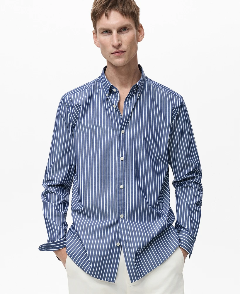 Mango Men's Cotton Slim-Fit Shirt