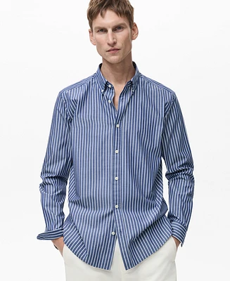 Mango Men's Cotton Slim-Fit Shirt