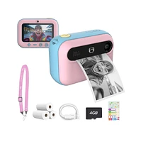 New myFirst Camera Insta 20 (Cotton Candy) Kids Instant Print Digital Camera with 16MP Photo, 1080P Video, Selfie Lens, Thermal Ink-Free Printing, Sup