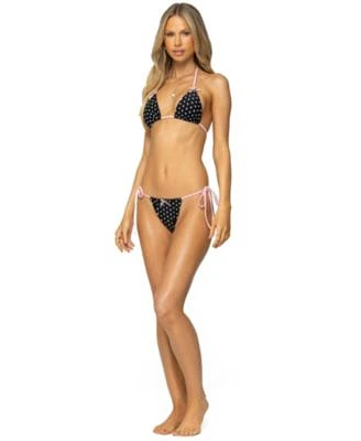 Edikted Womens Leigh Polka Dot Bikini Set