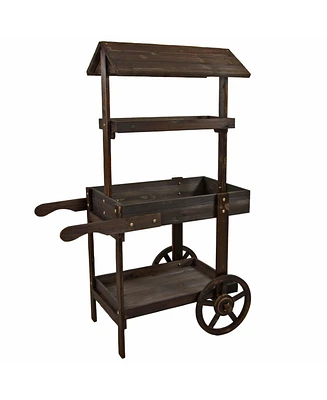 Country Market Flower Cart Display Stand - 49.25” H