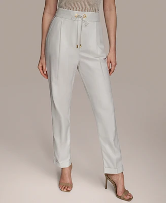 Donna Karan New York Women's Drawstring Cuffed Ankle Pants