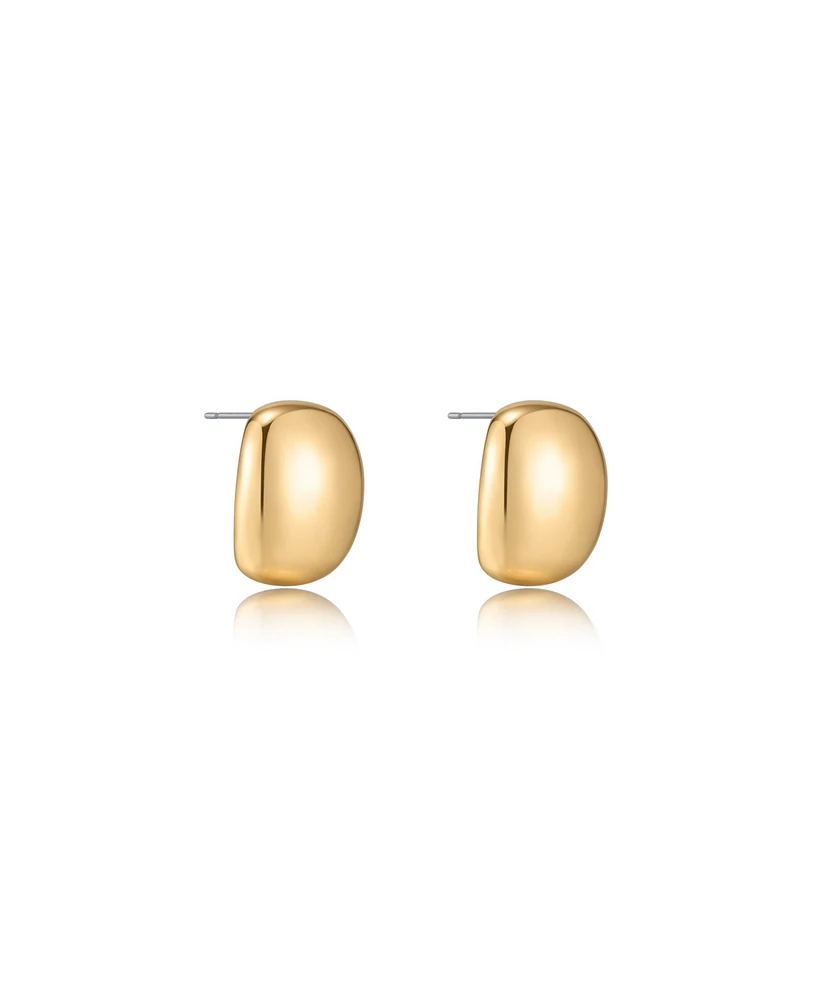 Ettika Minimal Curved Square Stud Earrings