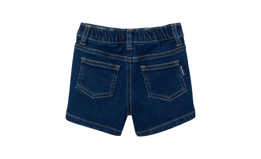 Gerber Toddler Gender Neutral Denim Shorts, Wash