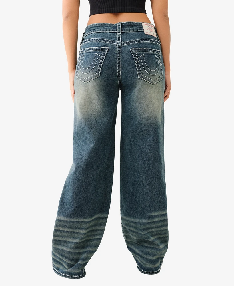 True Religion Women's Bobbi Big T Baggy Jeans