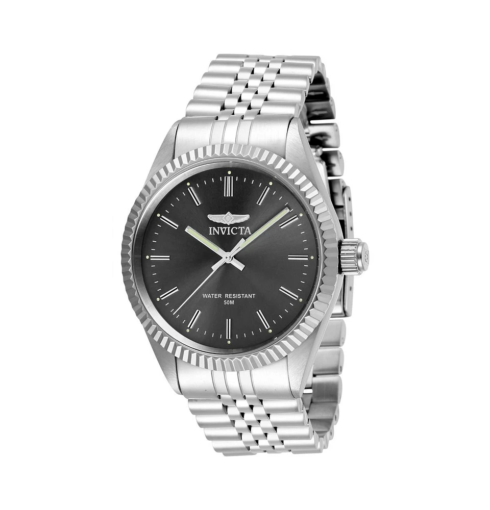 Invicta Men's 29372 Specialty Quartz 3 Hand Charcoal Dial Watch