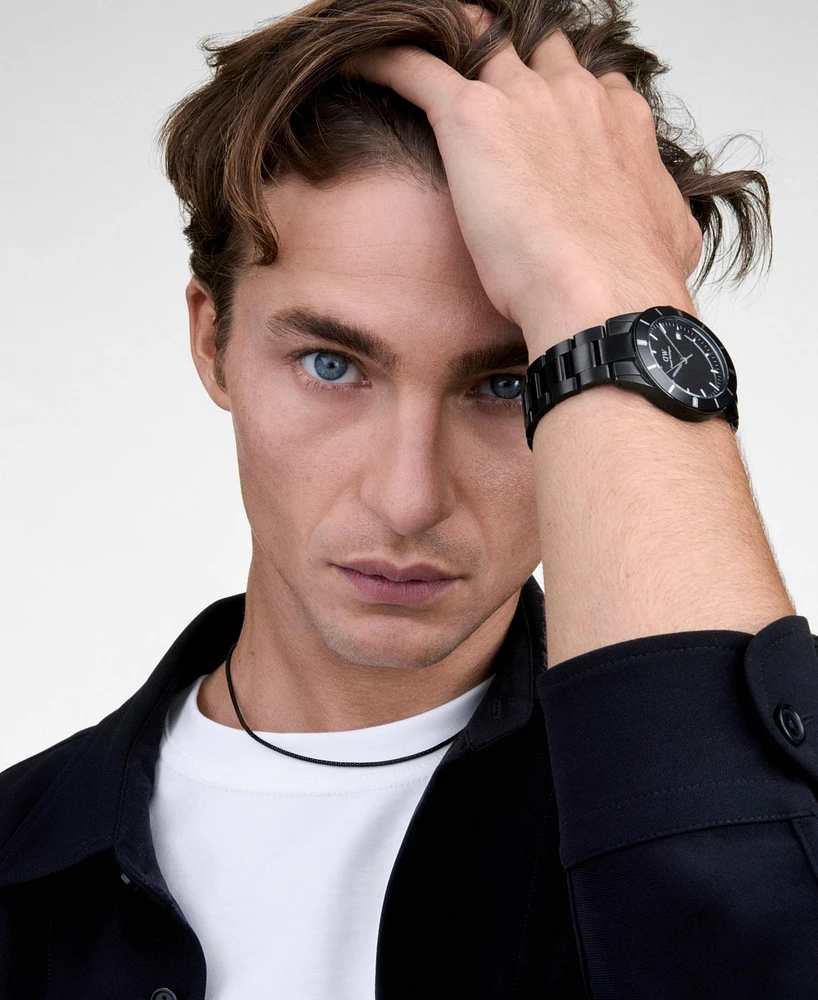 Daniel Wellington Men's Analog Black Stainless-Steel Watch, 40mm