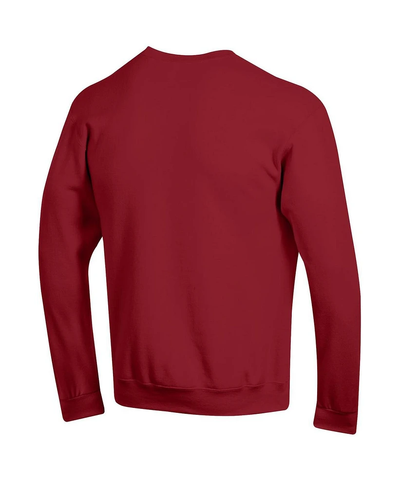 Champion Men's Crimson Indiana Hoosiers Arch Over Logo Pullover Sweatshirt