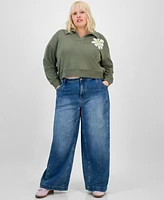 Grayson Threads, The Label Trendy Plus Collared Sweatshirt