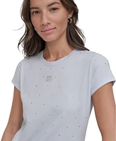Dkny Jeans Women's Rhinestones Crewneck T-Shirt - SYE
